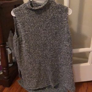 Sparkly grey sleeveless sweater